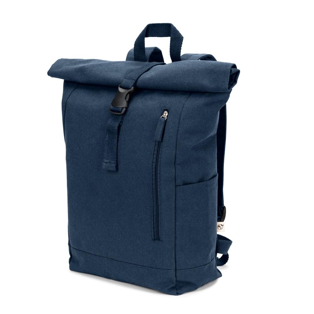 Rucsac bumbac și poliester reciclat Saint, închidere rulată, 380 g/m²