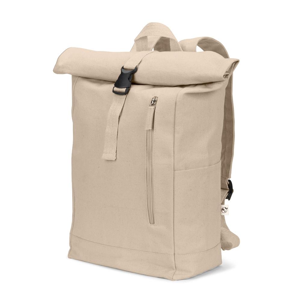 Rucsac bumbac și poliester reciclat Saint, închidere rulată, 380 g/m²