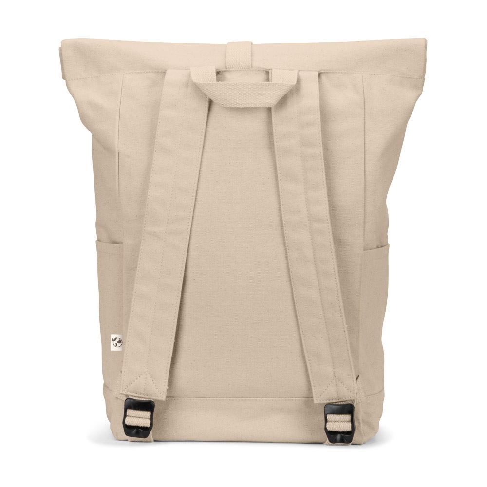 Rucsac bumbac și poliester reciclat Saint, închidere rulată, 380 g/m² Natural