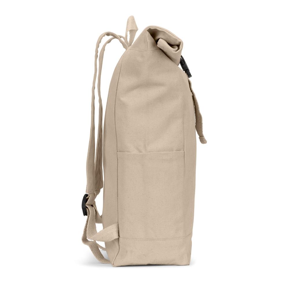 Rucsac bumbac și poliester reciclat Saint, închidere rulată, 380 g/m² Natural