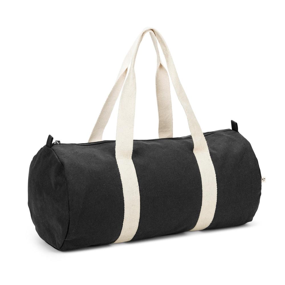 Geantă sport Saint Sport din bumbac și poliester reciclat, 380 g/m² Negru