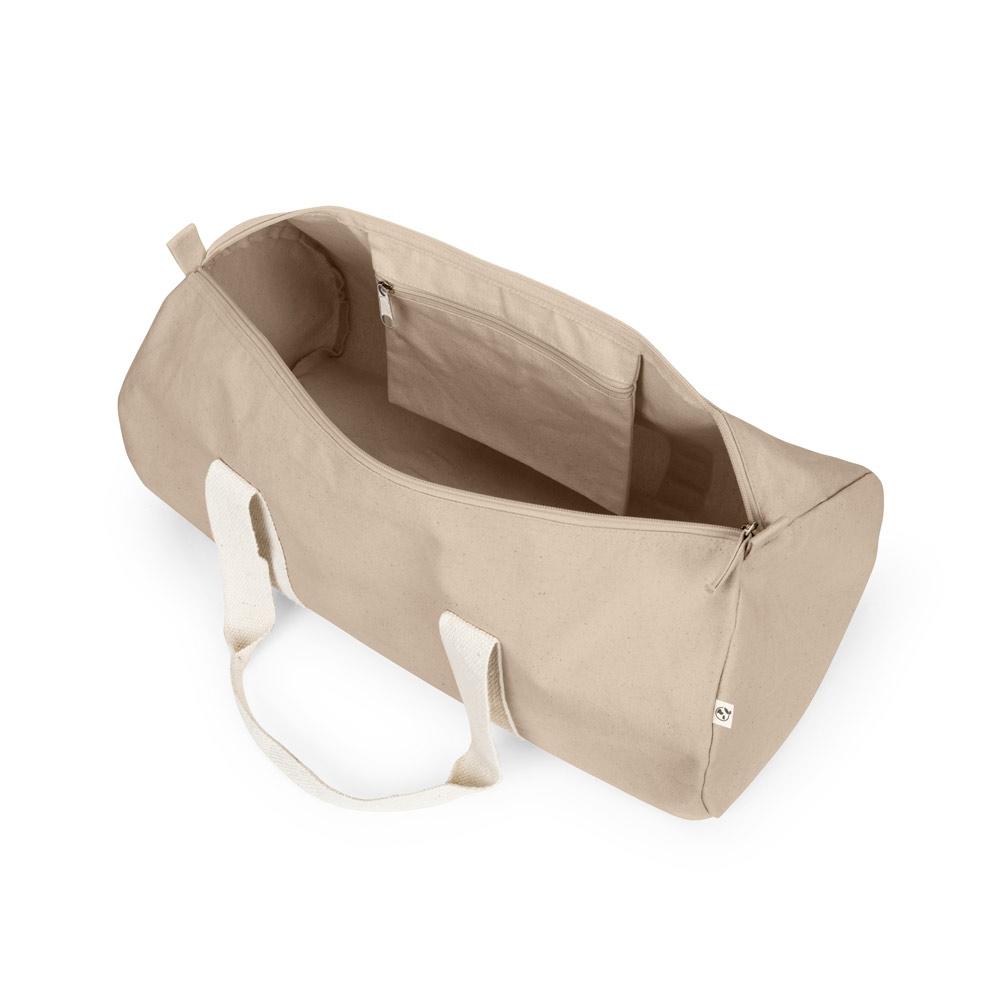 Geantă sport Saint Sport din bumbac și poliester reciclat, 380 g/m² Natural