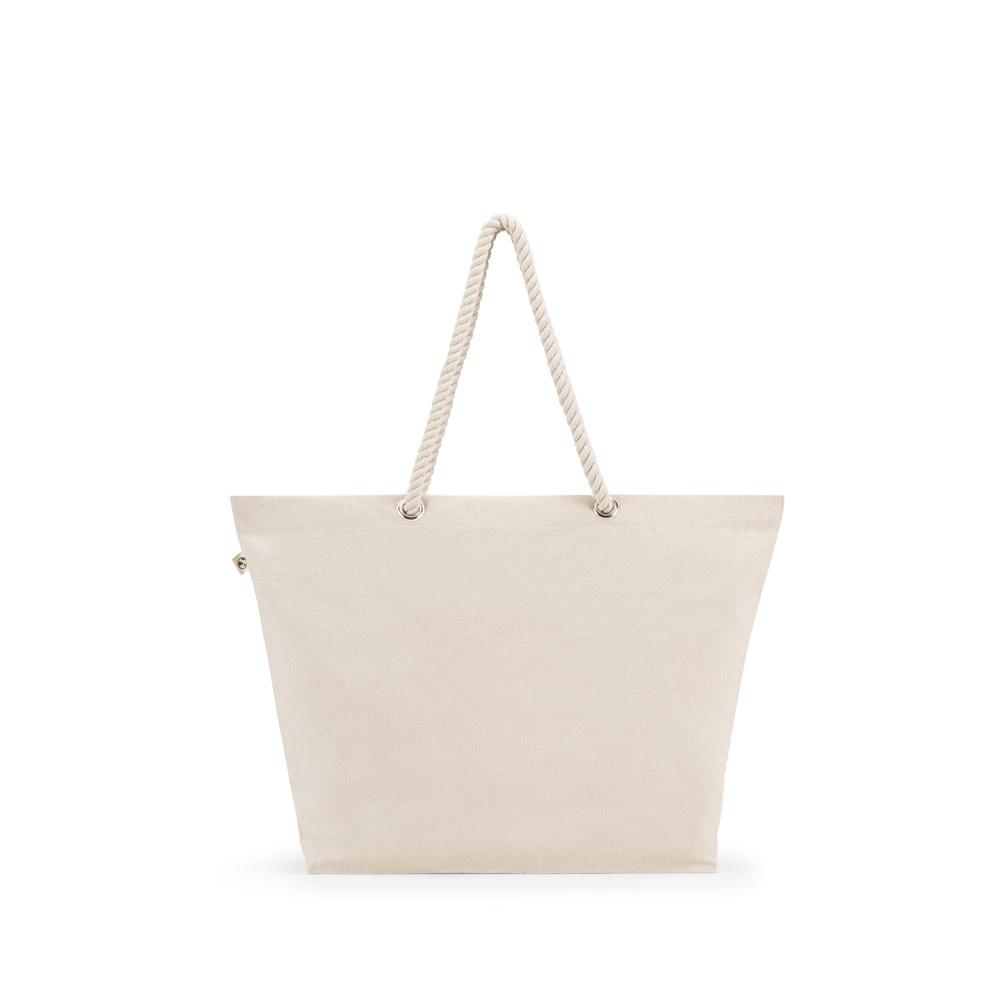 Sacoșă plajă Athens din bumbac și poliester reciclat, 220 g/m² Natural deschis
