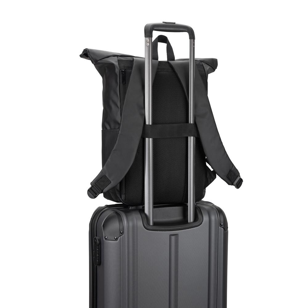 Rucsac Roll Top Osasco Bpack din poliester reciclat 600D Negru