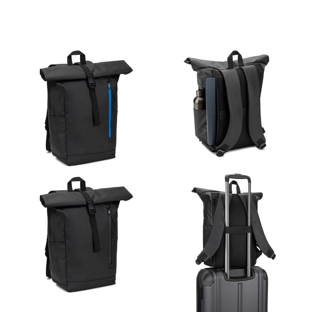 Rucsac Roll Top Osasco Bpack din poliester reciclat 600D Albastru Royal