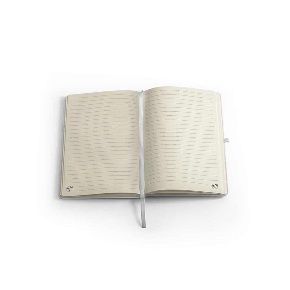 Caiet A5 Anne Sub din poliester reciclat rPET 300D, pentru sublimare Alb
