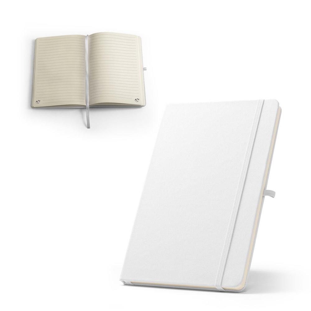 Caiet A5 Anne Sub din poliester reciclat rPET 300D, pentru sublimare Alb