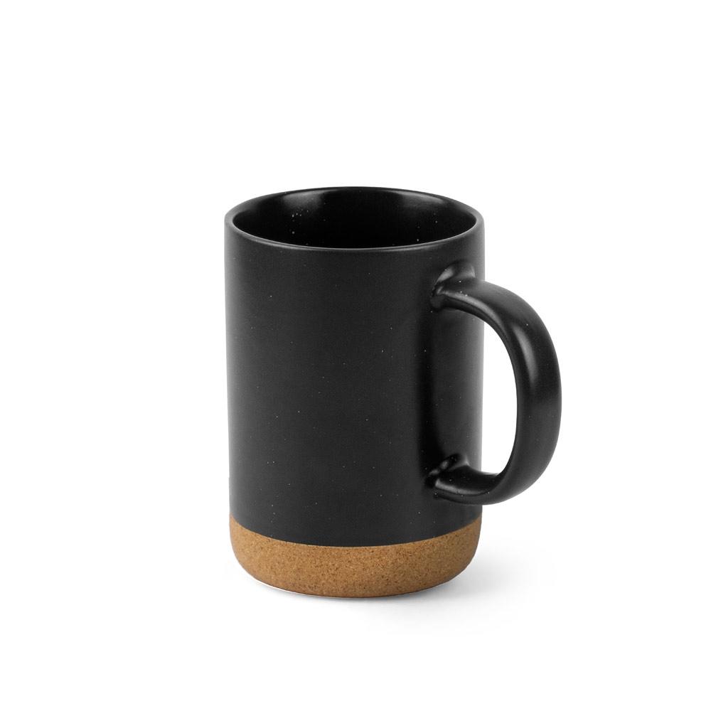 Cană ceramică Constellation Cork, bază plută, 320 ml Negru