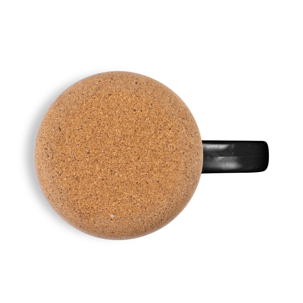 Cană ceramică Constellation Cork, bază plută, 320 ml Negru