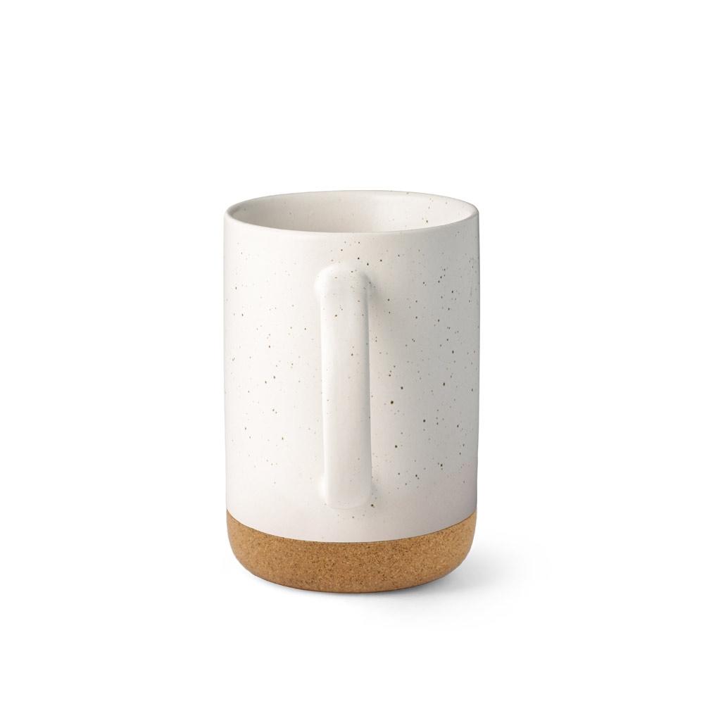 Cană ceramică Constellation Cork, bază plută, 320 ml Alb pastelat