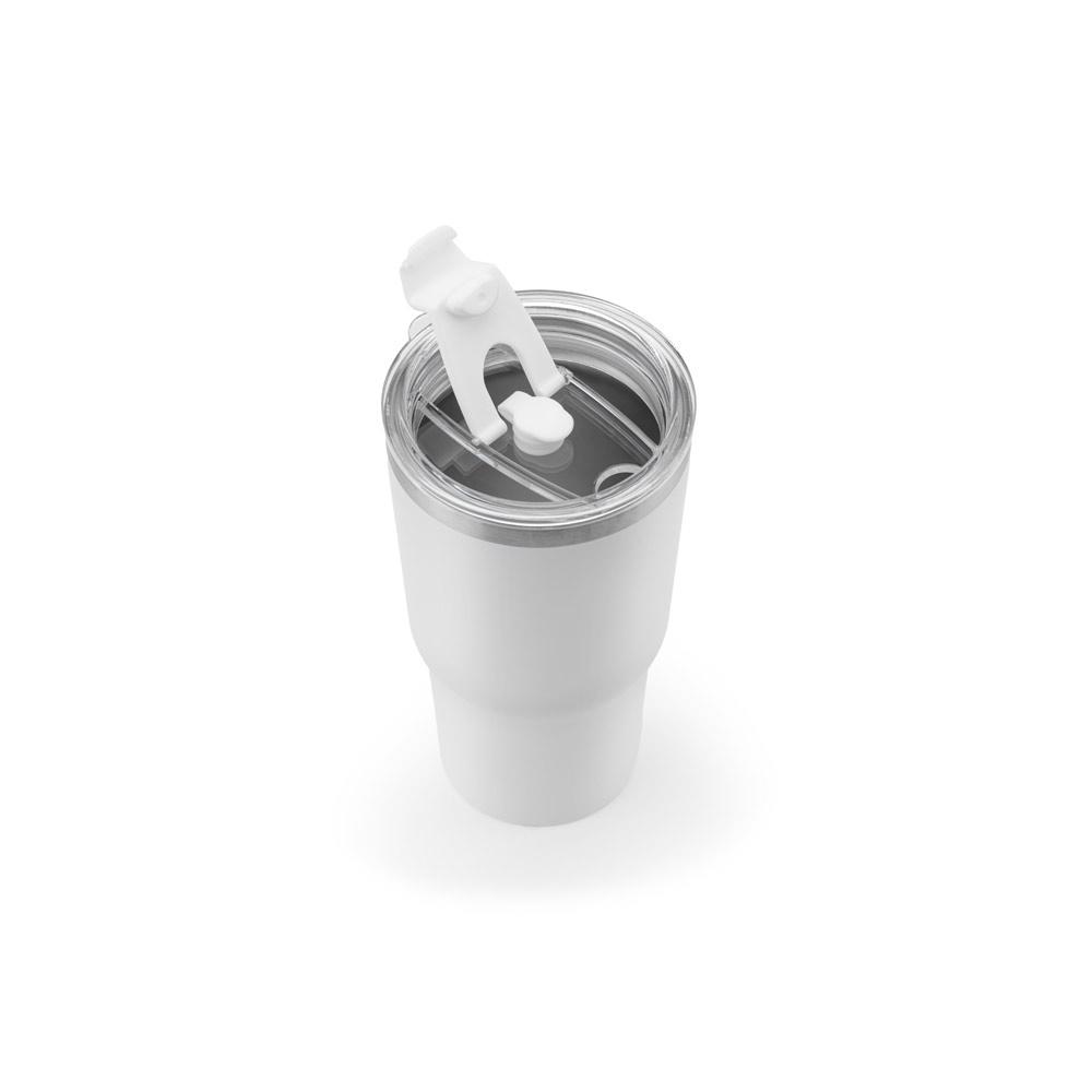 Pahar călătorie Joyner M din oțel inoxidabil reciclat, perete dublu vidat, 600 ml Alb