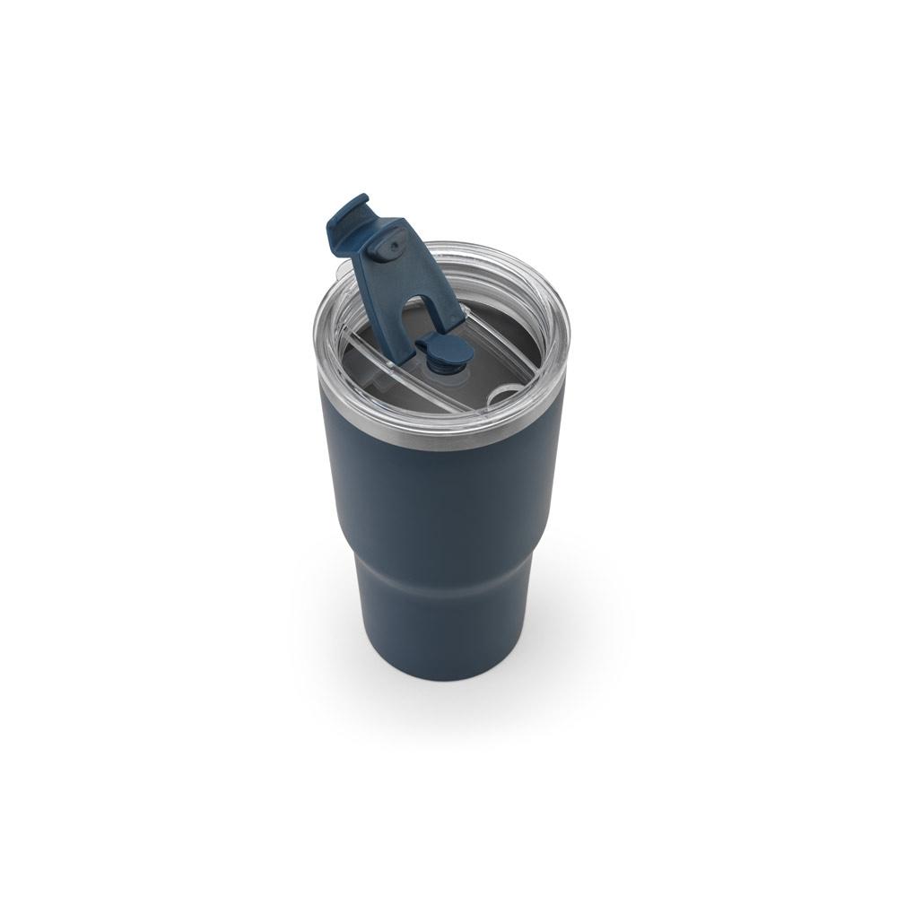 Pahar călătorie Joyner M din oțel inoxidabil reciclat, perete dublu vidat, 600 ml Albastru marin