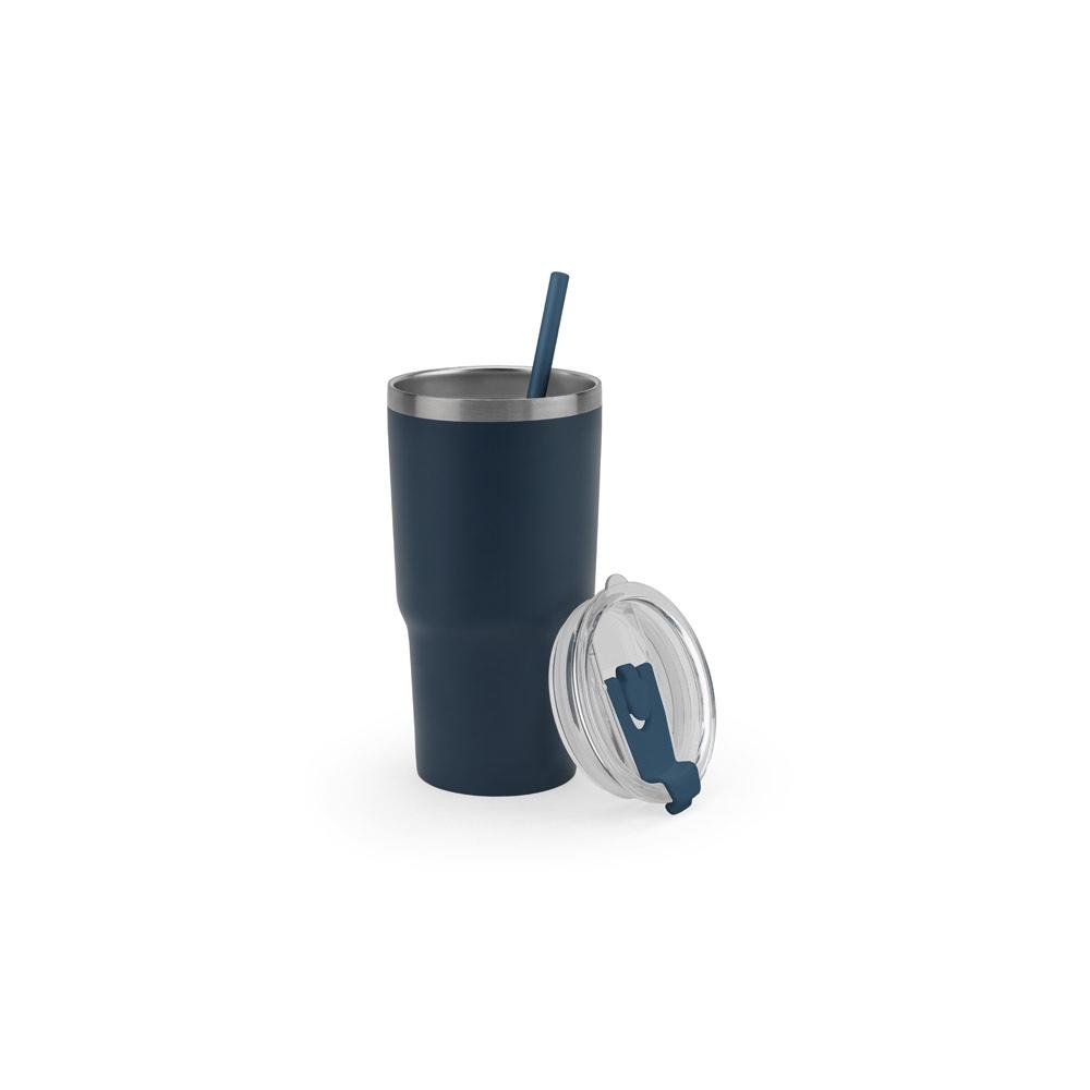 Pahar călătorie Joyner M din oțel inoxidabil reciclat, perete dublu vidat, 600 ml Albastru marin