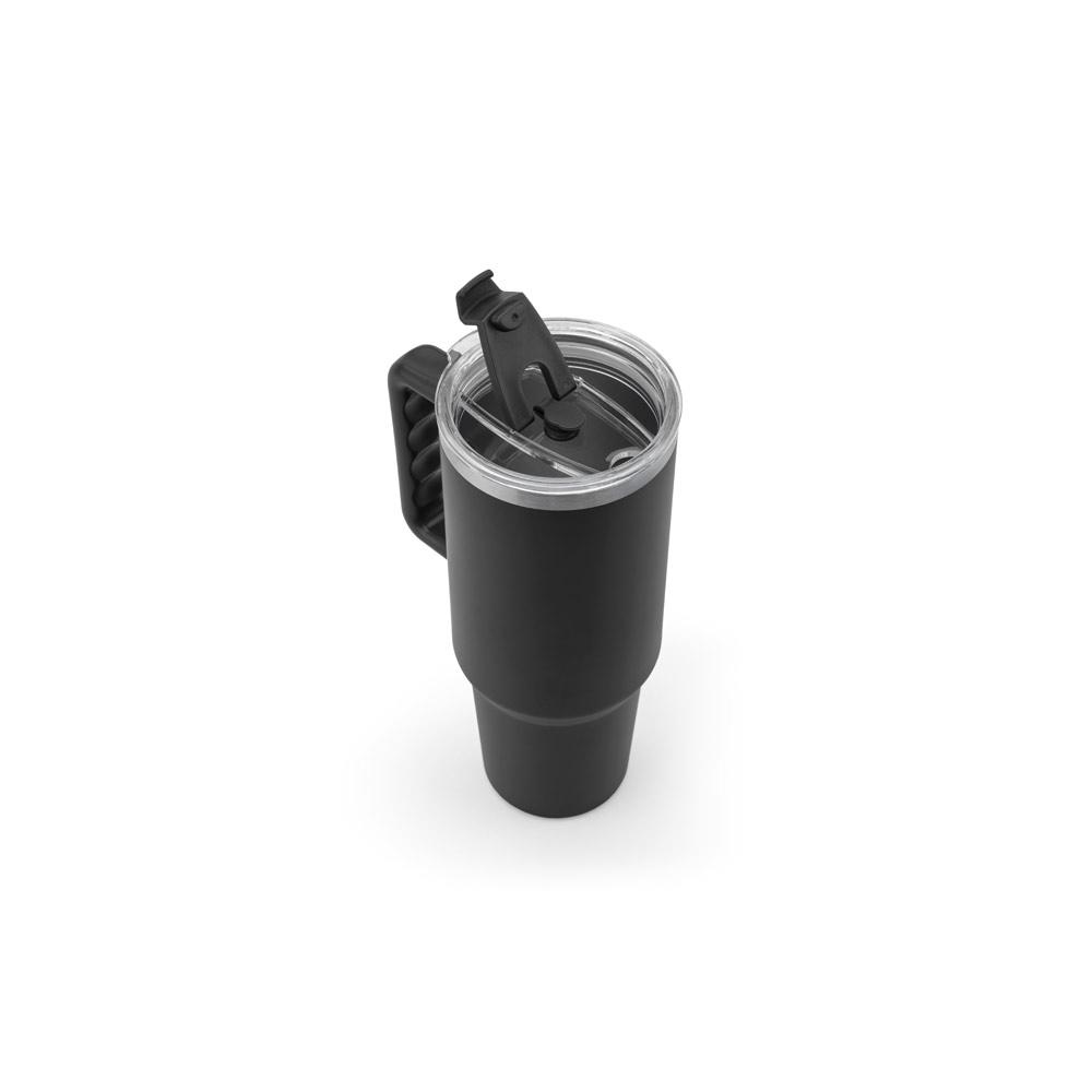 Pahar călătorie Joyner Xl din oțel inoxidabil reciclat, perete dublu vidat, 1300 ml Negru