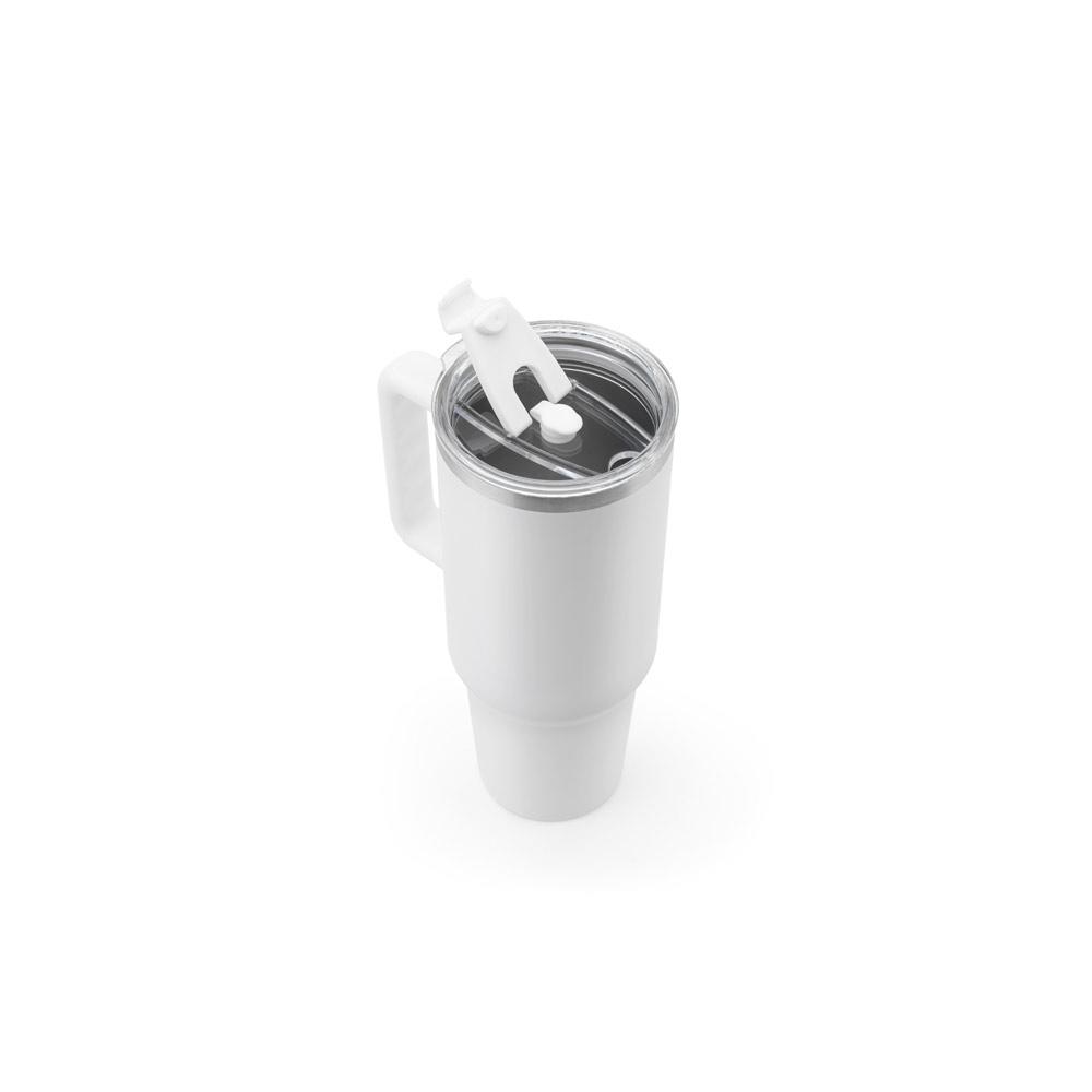Pahar călătorie Joyner Xl din oțel inoxidabil reciclat, perete dublu vidat, 1300 ml Alb