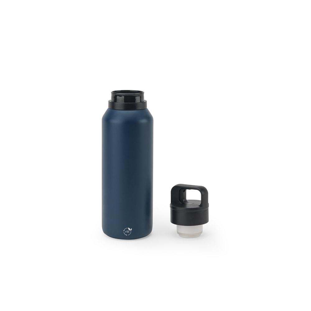 Sticlă oțel inoxidabil Nicklaus, 91% reciclat, perete dublu vidat, 590 ml Albastru marin