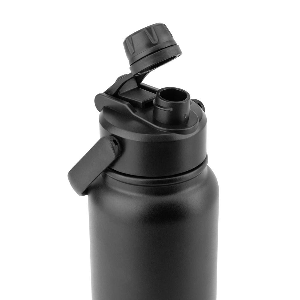 Sticlă oțel inoxidabil Alcaraz, 90% reciclat, perete dublu vidat Negru