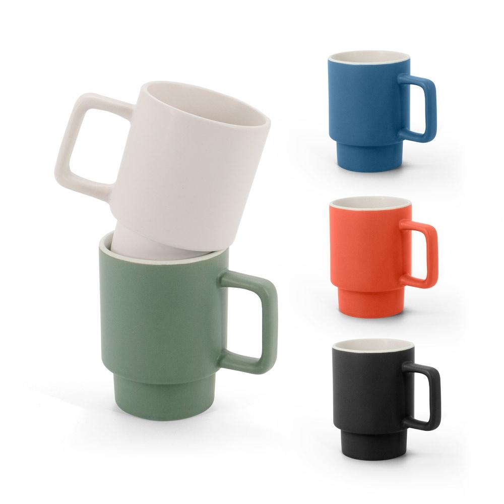 Cană ceramică Kuerten, finisaj mat, 330 ml Alb pastelat