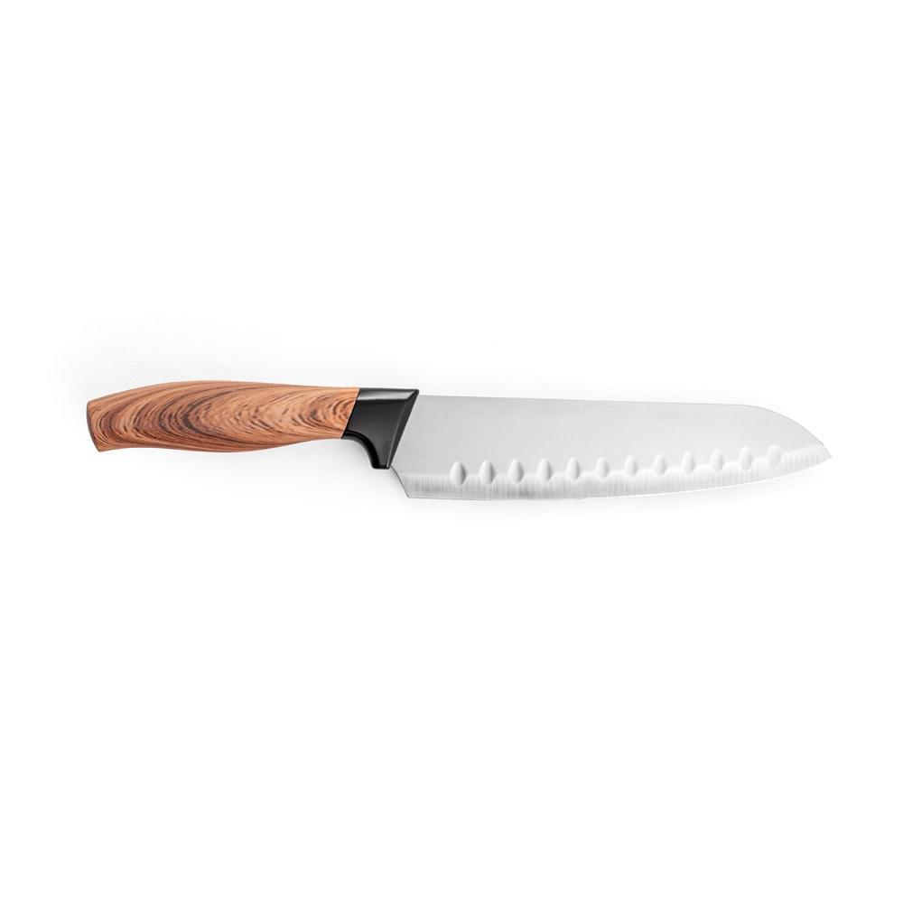 Set 3 cuțite bucătărie Baharat din oțel inoxidabil, mânere ergonomice Natural