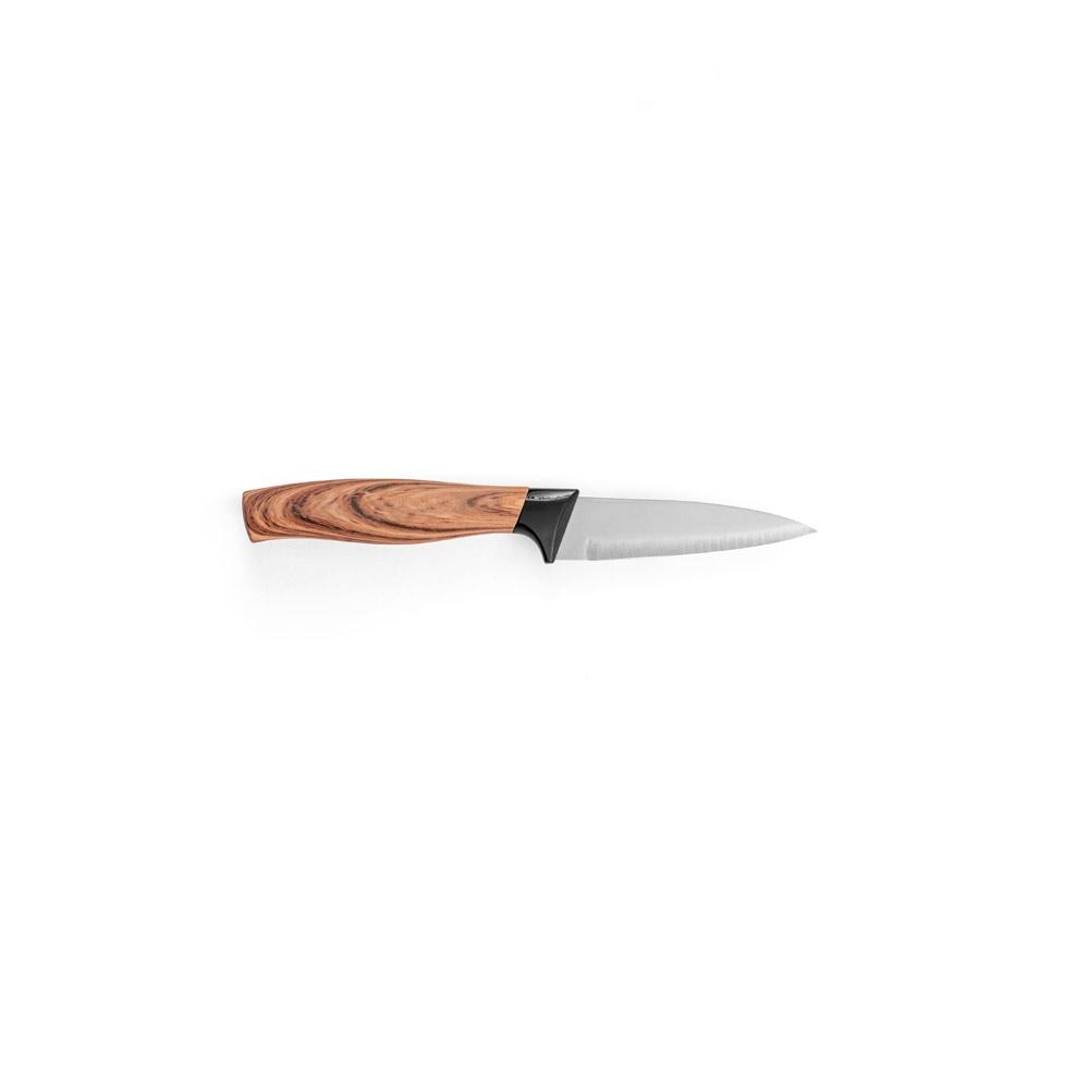 Set 3 cuțite bucătărie Baharat din oțel inoxidabil, mânere ergonomice Natural