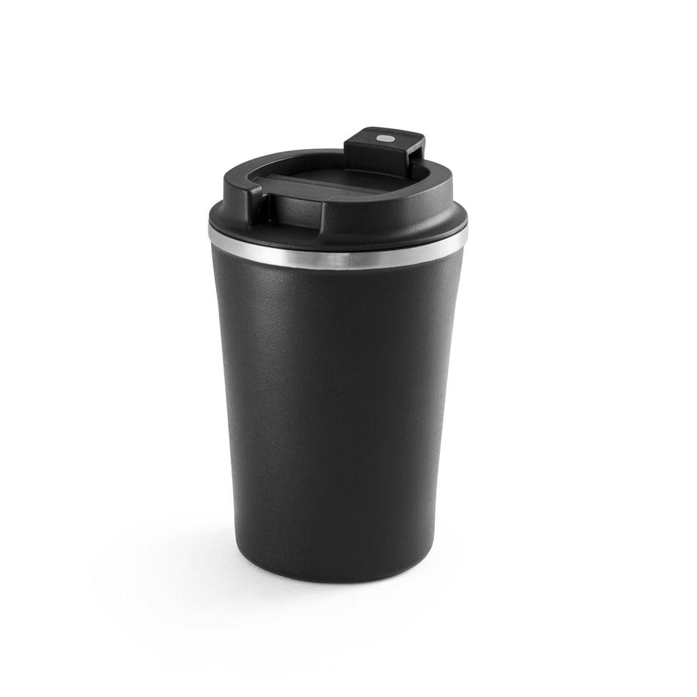 Cană călătorie Phelps Ceramic din oțel inoxidabil, interior ceramică, 470 ml Negru