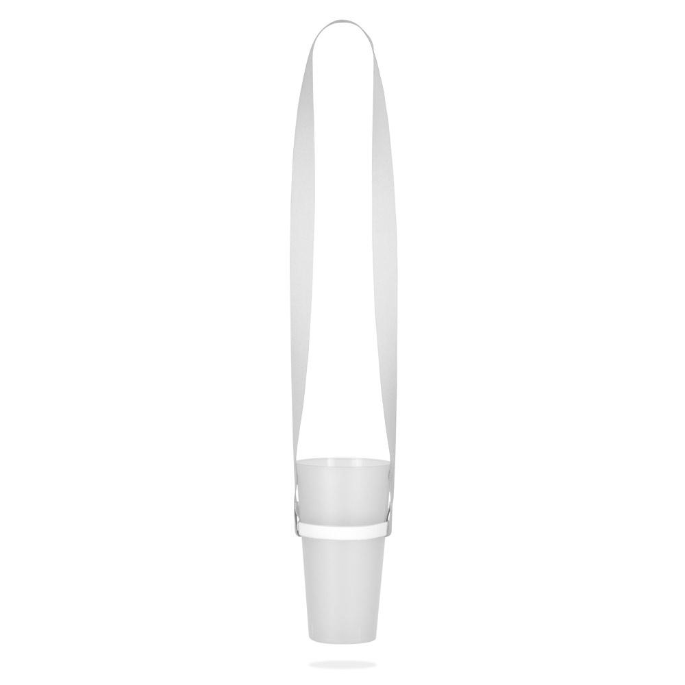 Lanyard Rotherham din poliester reciclat rPET, suport silicon pentru pahare 300 - Negru