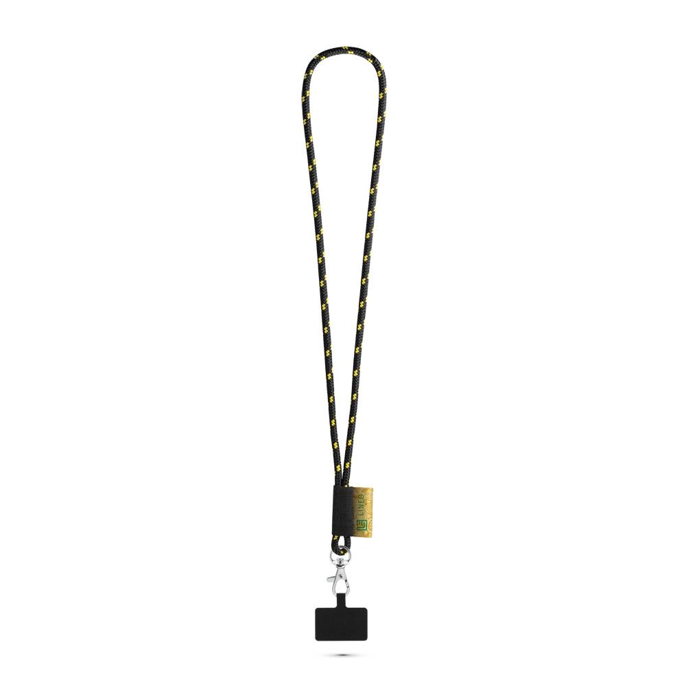 Lanyard personalizat Stafford din poliester 357 - Negru/Galben