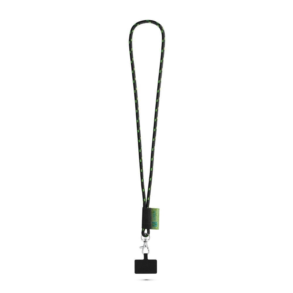 Lanyard personalizat Stafford din poliester 358 - Negru/Verde