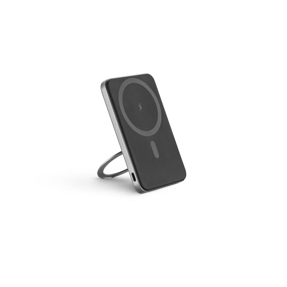 Power bank magnetic Warshel 5 din rABS, 5.000 mAh, wireless 15W Gri închis
