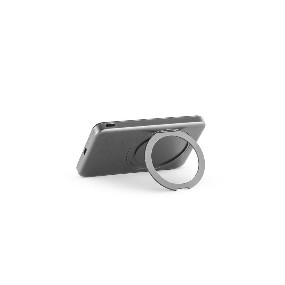 Power bank magnetic Warshel 5 din rABS, 5.000 mAh, wireless 15W Gri închis