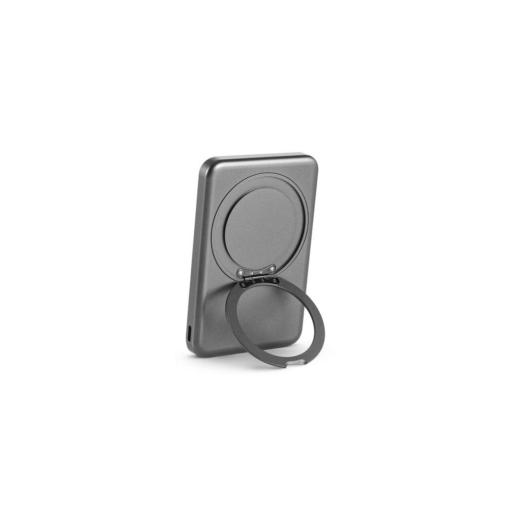 Power bank magnetic Warshel 5 din rABS, 5.000 mAh, wireless 15W Gri închis
