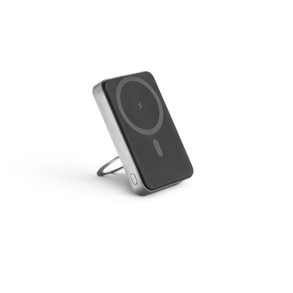 Power bank magnetic Warshel 10 din rABS, 10.000 mAh, wireless 15W Gri închis