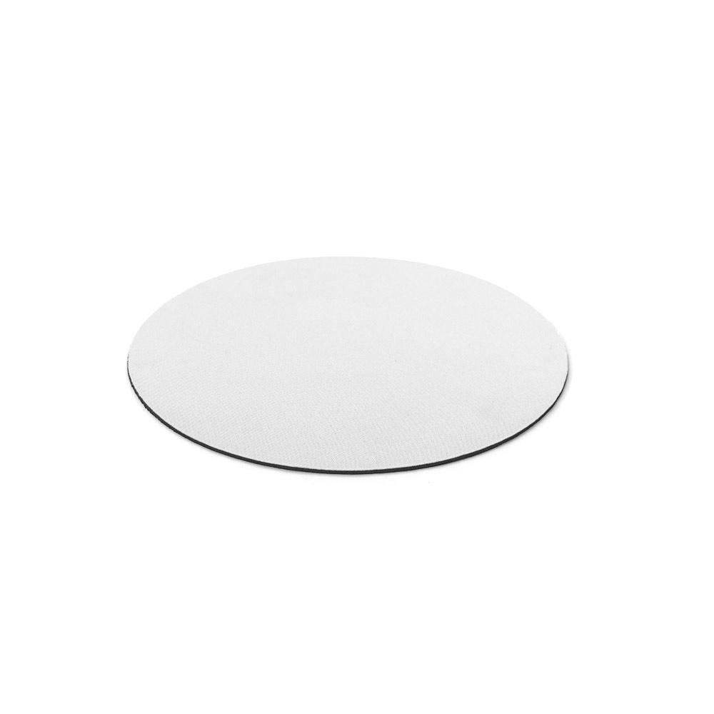 Mouse pad rotund Blair Round, bază cauciuc Alb