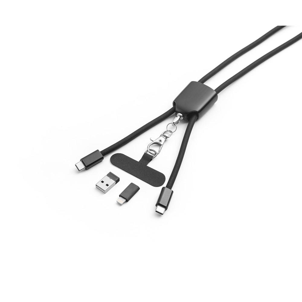 Șnur telefon Zewail cu suport, cablu USB-C și adaptoare rABS/TPE