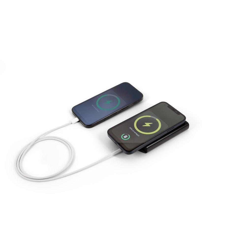 Baterie externă magnetică Wright 10 din aluminiu și ABS reciclat, 10.000 mAh Negru