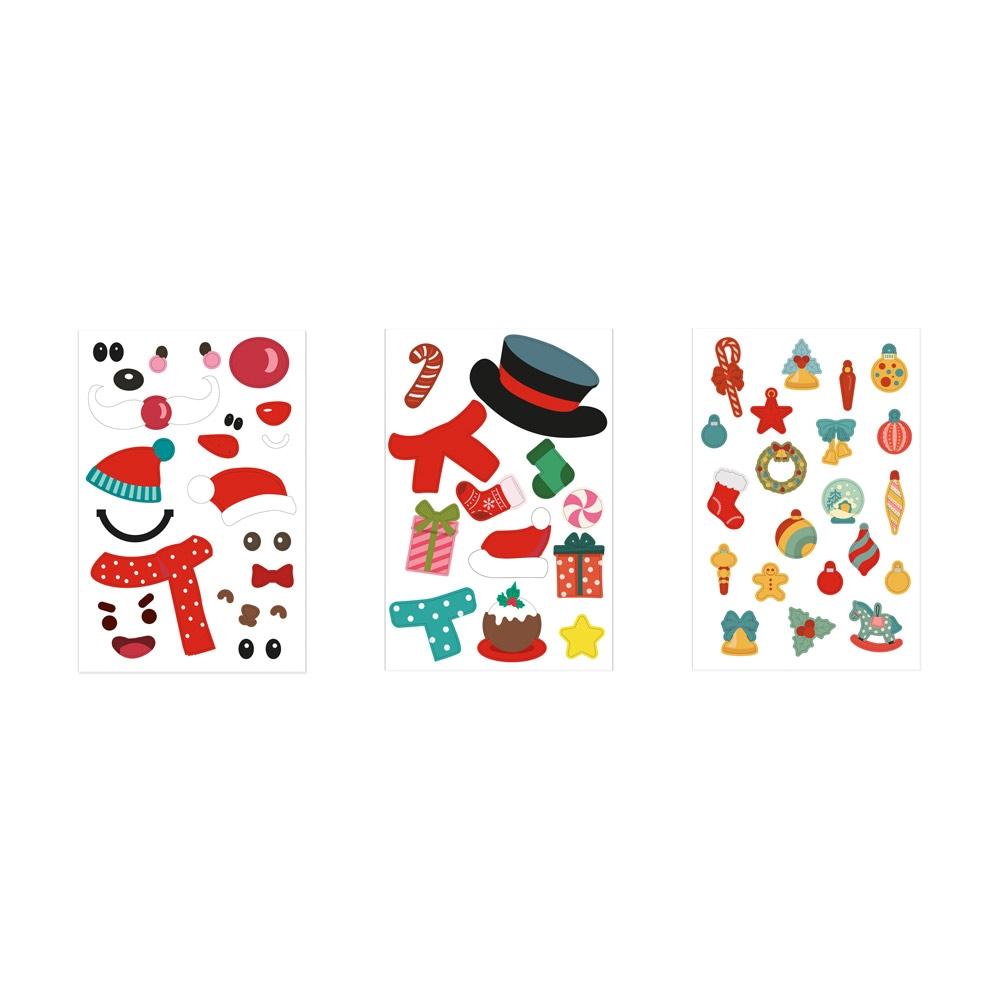Set figurine Crăciun Glimn, 6 coli figurine și 3 coli autocolante