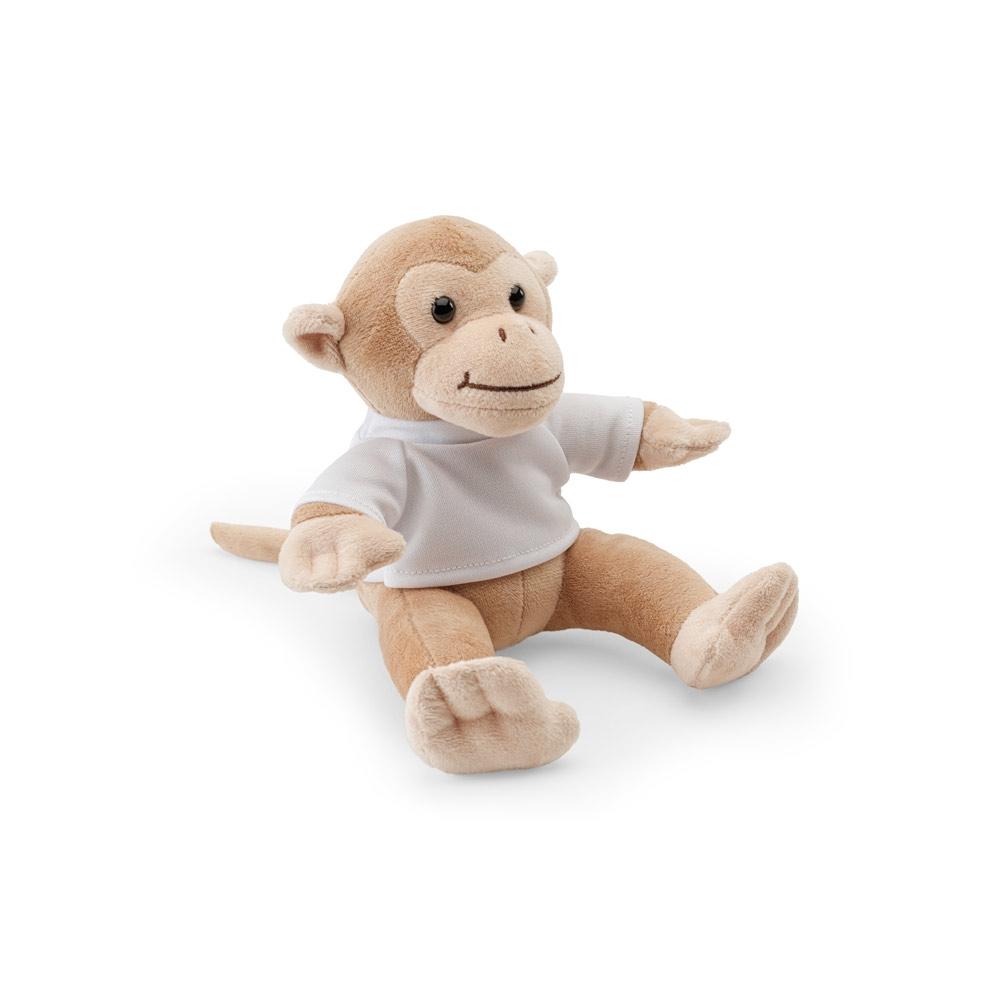 Jucărie pluș Monky, maimuță cu tricou Maro deschis