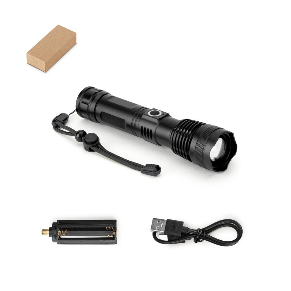 Lanternă reîncărcabilă 10W Yvian din aluminiu rAL Negru