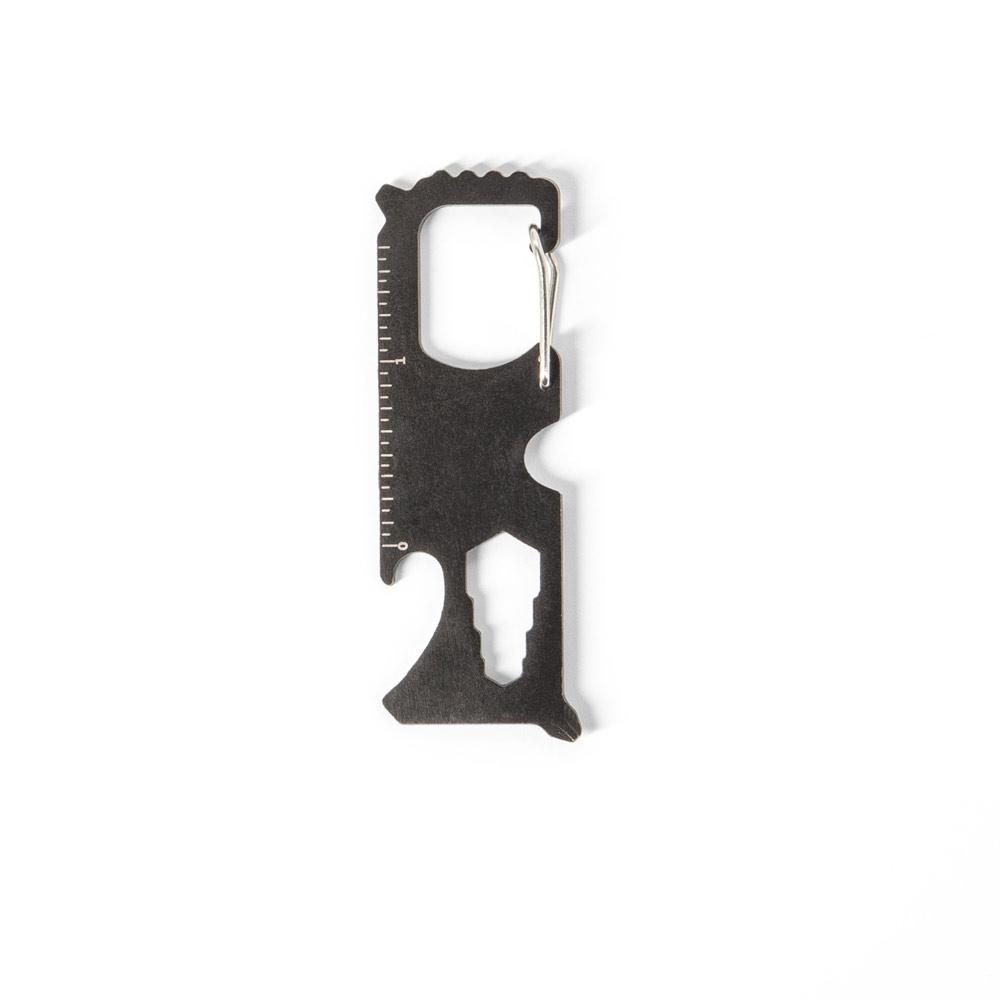 Card multifuncțional Screwy din oțel inoxidabil, 8 funcții Negru