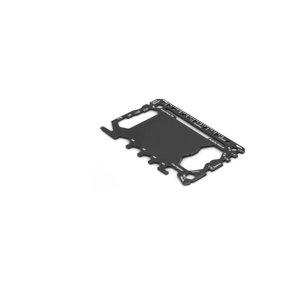 Card multifuncțional Peebles din oțel inoxidabil, 20 funcții Negru