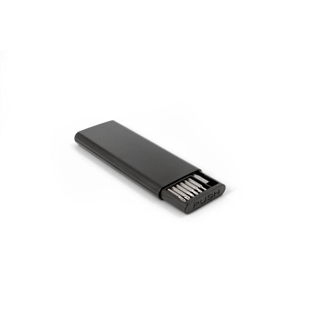 Set șurubelnițe Atom cu vârfuri magnetice, oțel carbon Negru