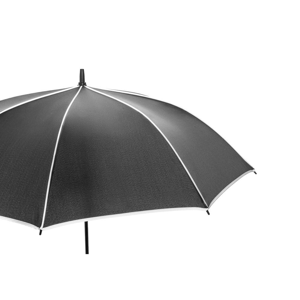 Umbrelă 27” Finnley din poliester reciclat 190T, pongee rezistent la vânt Negru