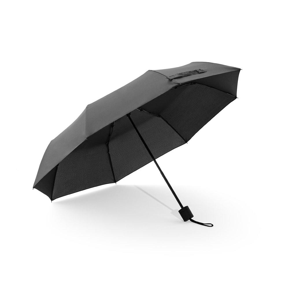 Umbrelă 21” Aiden din poliester reciclat rPET 190T, pliabilă Negru