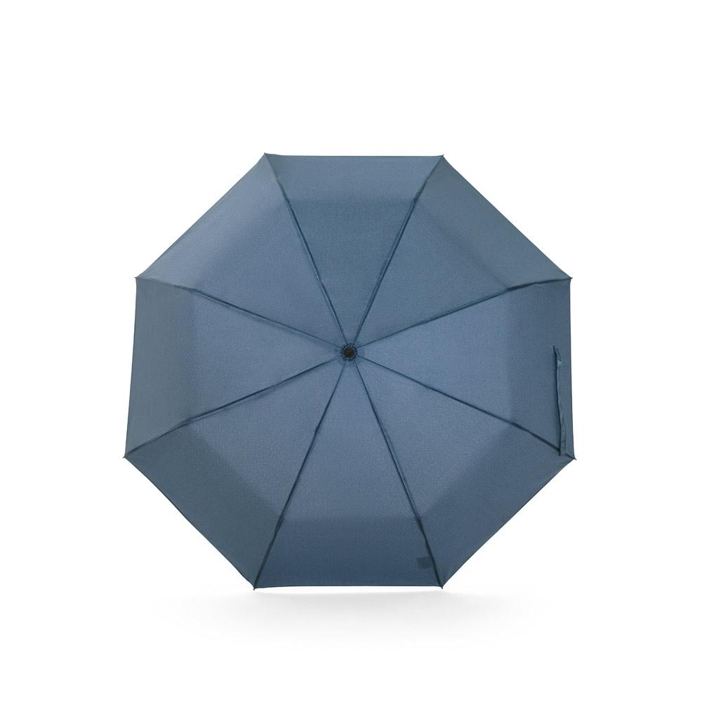 Umbrelă 21” Aiden din poliester reciclat rPET 190T, pliabilă Albastru