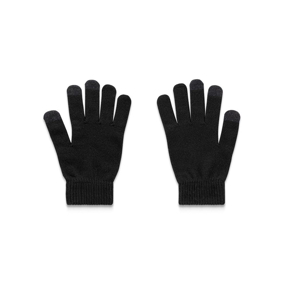 Mănuși Burrow din poliester reciclat rPET, vârfuri tactile Negru