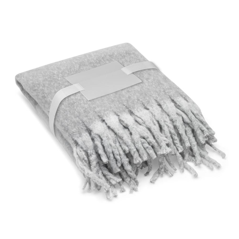 Pătură Comfy din poliester reciclat rPET, aspect mohair, 300 g/m² Gri