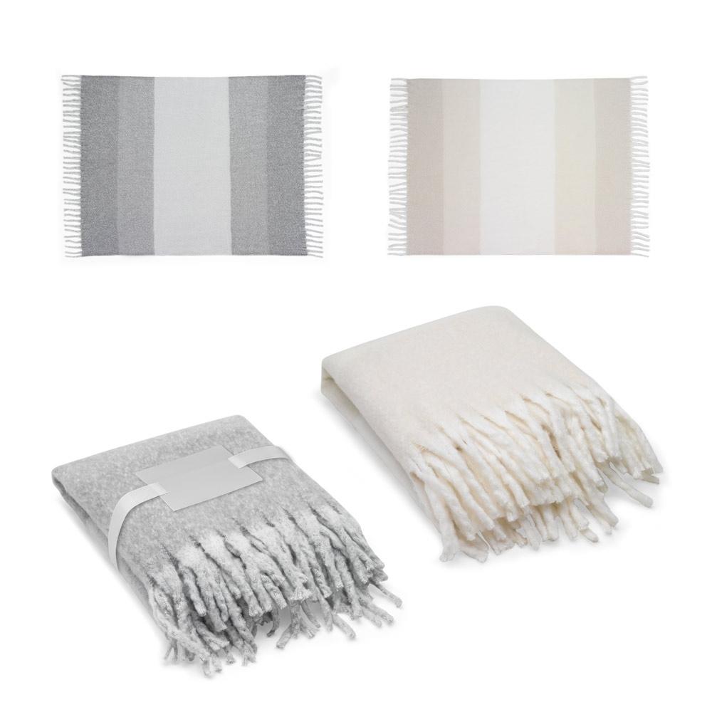 Pătură Comfy din poliester reciclat rPET, aspect mohair, 300 g/m² Bej