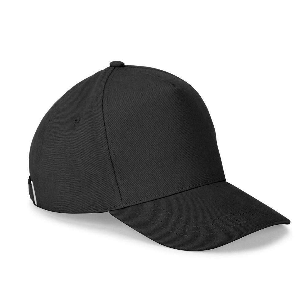 Șapcă bumbac 100% Ashton, 5 panouri, 260 g/m² Negru