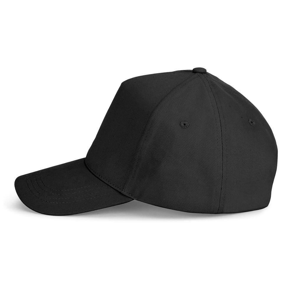 Șapcă bumbac 100% Ashton, 5 panouri, 260 g/m² Negru