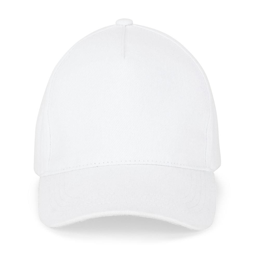 Șapcă bumbac 100% Ashton, 5 panouri, 260 g/m² Alb